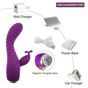 Mini Vibratore Doppio a 10 Velocità Ricaricabile USB Impermeabile Massaggiatore Punto G Vibratore <span class=keywords><strong>Rabbit</strong></span> Giocattoli Sessuali per Adulti Vendita all'Ingrosso - Product Image 5