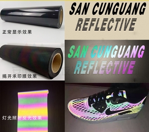 Có Thể Tùy Chỉnh Bán Hàng Trực Tiếp Từ Nhà Máy/Tùy Chỉnh Màu Óng Ánh/In Chuyển Phản Quang Cầu Vồng Cho Hàng May Mặc - Product Image 2