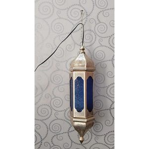 Lanterne électrique en fer et verre de style marocain pour la décoration intérieure Patio intérieur extérieur événements fêtes mariages et noël - Product Image 2