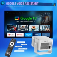Projecteur intelligent HY350 Max Smart GTV 500 lumens ANSI 500 lumens ANSI WiFi 6 Mise au point automatique Vidéo domestique 8K Projecteur HY350MAX