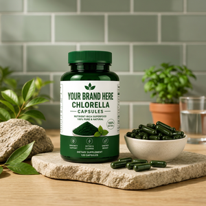 <b>Your</b> Brand Here Chlorella Capsules 120 Count Pure Natural Dietary <b>Supplement</b> Immune Support Detox Energy Boost Hair Growth - Product Image 4