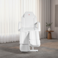 Fauteuil de pédicure professionnel blanc avec dossier inclinable réglable et repose-jambes séparé pour spa, salon et soins des pieds