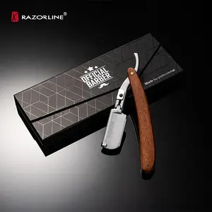 Cuchillo de afeitar de alta calidad, de borde recto maquinilla de afeitar, uso de salón personalizado, cuchillas de afeitar, Etiqueta Privada, peluquero