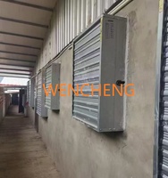 Ventilateur d'extraction axial mural à pales en acier inoxydable avec roulement à billes 110-415V pour l'élevage avicole, les serres, les restaurants commerciaux