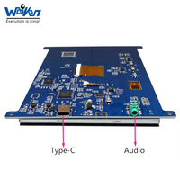 Modul Display lampu latar LED resolusi 1024x600 antarmuka IPS tipe-c Industrial 7 inci CTP untuk LCD Pi oranye