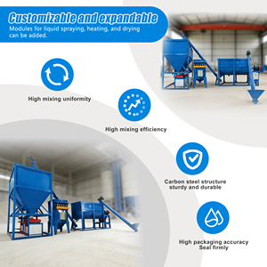 乾式粉末ミキサー混合機タイル接着剤モルタル混合機無重力二軸パドルブレンダーミキサー - Product Image 5