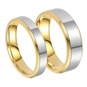 CHENG JEWELERS Anillos de Boda Unisex Románticos y Modernos, Anillos de Alianza de Carburo de Tungsteno Pulido de Alta Calidad, Chapados en Oro de 18K, 6mm - Product Image 6