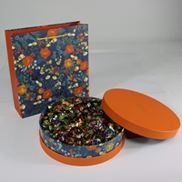 Belle boîte de cadeaux en carton rigide au design décoratif indien personnalisé boîte de chocolat en relief avec matériaux recyclés