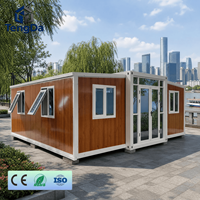 Maison conteneur extensible robuste à structure en acier, préfabriquée et modulaire, pour bureau de chantier