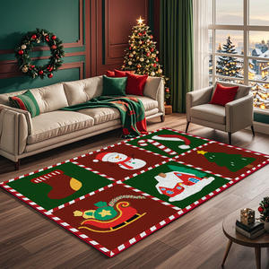 Tapis rectangulaire imprimé de Noël Wan Xinlong, facile à nettoyer, tapis moderne et original pour la décoration du salon - Product Image 5