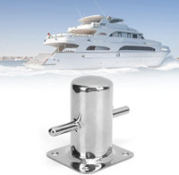 Borne d'amarrage simple en acier inoxydable 316 avec plaque de base, attache de corde marine pour pont et quai, accessoire pour bateau
