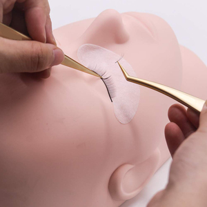 Pinzas para Extensiones de Pestañas de Acero Inoxidable, Pinzas para Pestañas y Cejas con Punta Curva y Recta, Material Metálico - Product Image 4