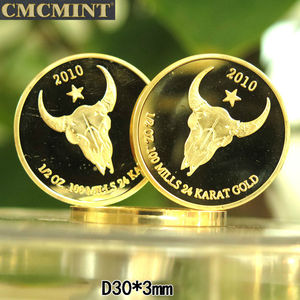 Souvenir bulat berputar kustom logam 3 putaran 1/2 Oz 100 penggiling berlapis emas India "awan merah" bulat - Product Image 4