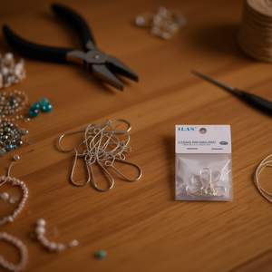 Ganci per orecchini Ilan 0,7x20 mm colore argento per la creazione di gioielli 12 pezzi - Product Image 2