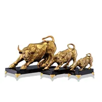Metal Trophy Animal Award Beste Neujahrs geschenke Souvenir Wall Street Bull Brass Trophäen