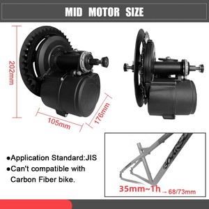 Kit de modification d'assistance au pédalage pour batterie au lithium Mountain Lithium, Moteur central <span class=keywords><strong>Tongsheng</strong></span> <span class=keywords><strong>TSDZ</strong></span>-2B, Matériaux composites, Écran LCD VLCD6, Commutateur à bouton-poussoir - Product Image 4