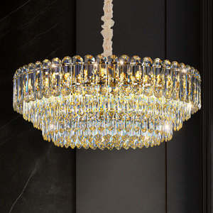 <span class=keywords><strong>2025</strong></span> Mới Sang Trọng Đèn Chùm Pha Lê Phong Cách Bắc Âu Sang Trọng Vàng Ánh Sáng Mặt Dây Chuyền Thích Hợp Cho Phòng Khách Và Khách Sạn Glowix - Product Image 1