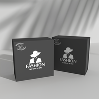 Boîte à chapeau en gros, vente chaude, boîte noire magnétique de luxe pour casquette, personnalisée, casquette de baseball, emballage