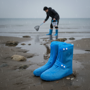 <span class=keywords><strong>Chaussettes</strong></span> <span class=keywords><strong>de</strong></span> <span class=keywords><strong>pluie</strong></span> ajustables en PVC, légères, antidérapantes et imperméables, <span class=keywords><strong>pour</strong></span> toutes les saisons – Offre spéciale Japon - Product Image 1