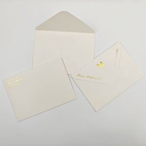 Cartes de visite personnalisées en papier couché or 15x10cm 300g, écologiques, avec logo de luxe, en papier recyclé, carte de remerciement - Product Image 6