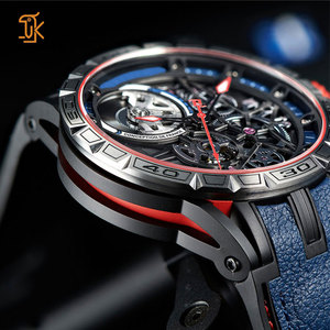 Montre mécanique robuste de 47 mm avec réserve de marche apparente, à remontage automatique, abordable, pour maintenir le mouvement du cadran en marche, avec complications, de grandes marques - Product Image 2