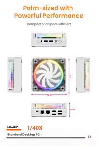 Nuevo <span class=keywords><strong>Mini</strong></span> <span class=keywords><strong>PC</strong></span> AMD <span class=keywords><strong>Ryzen</strong></span> <span class=keywords><strong>7</strong></span> 8845HS para 2027, Windows 11, 32 GB DDR5, 1 TB PCIe4.0 NVMe SSD, WiFi6, BT5.2, 8 Núcleos, 1 Año de Garantía - Product Image 3