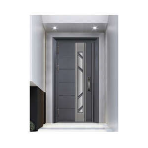 Cửa an ninh bằng thép không gỉ hiện đại cho khu dân cư sử dụng chống trộm bên ngoài với hướng dẫn sử dụng mở thành phẩm - Product Image 1