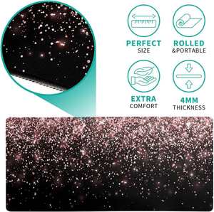 Alfombrilla de Ratón Rectangular para Juegos Sanxing, Resistente a Arañazos, con Diseño Artístico en Tela, 900x300x4mm, Patrón de Brillo Rosa y Negro - Product Image 5