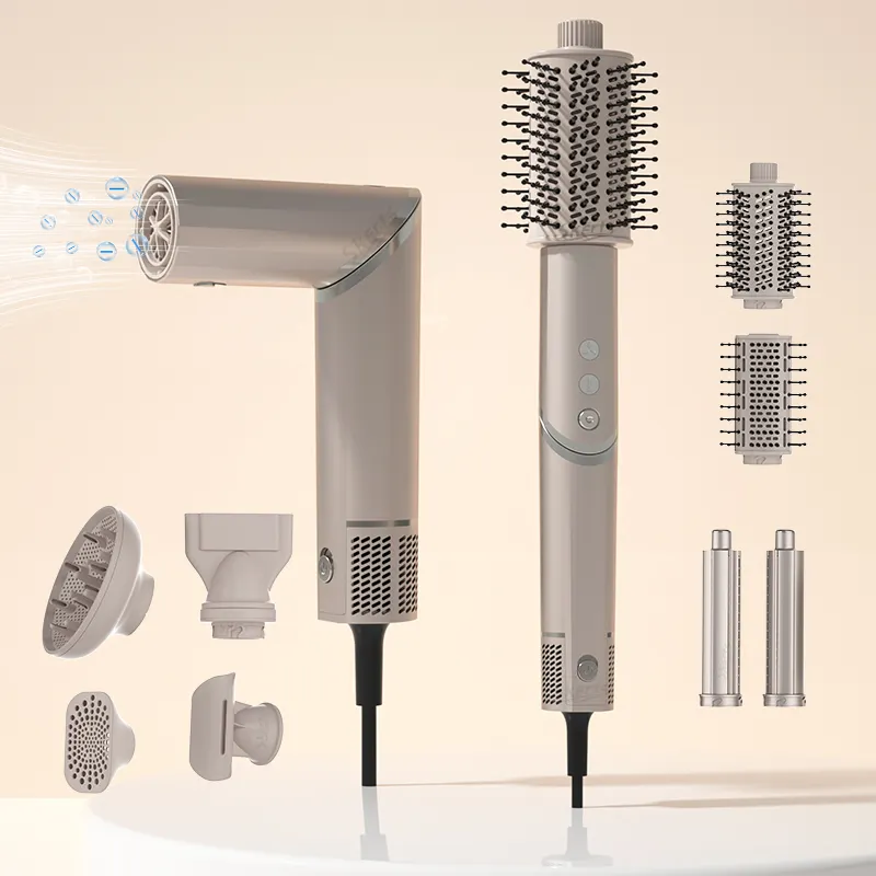 접이식 90000 RPM 고속 BLDC 브러시리스 8 in 1 블로우 드라이어 브러시 세트 에어 랩 뜨거운 공기 스타일러