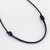 Chaîne de corde de cire noire réglable Accessoires de bijoux Pendentif en cristal de pierre précieuse Collier Corde