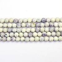 Perles de pierre de jaspe turquoise Tifany violette naturelle de haute qualité pour la fabrication de bijoux DIY, bracelets, colliers, 6 mm, 8 mm, 10 mm