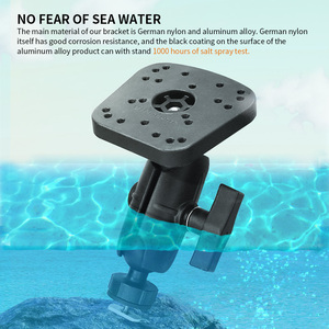 VINmounts 1.5 Inch <b>Slide</b> Ball Fish Finder Mount Kit Anti-Theft Lock Dual Socket Arm 360° Adjustable Marine Bracket with Base - Product Image 4