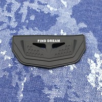 Écussons en caoutchouc PVC souple 3D personnalisés avec logo, à scratch, pour chapeaux, sacs, vêtements, décorés de strass