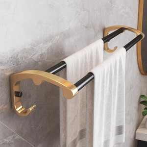 Toallero de Aluminio Espacial Yao Peng, 4 Barras, 2 Niveles, Plegable, Sin Taladro, Juego de Accesorios de Almacenamiento para Baño - Product Image 2
