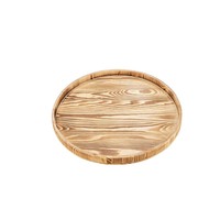Grand plateau de service rond en bois massif pour table basse, cuisine, fête, bar, petit-déjeuner