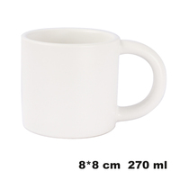 Hutan bergaya tahan lama 9/10oz cangkir keramik untuk kopi teh kustom Logo halus porselen hitam Microwave mesin pencuci piring aman untuk