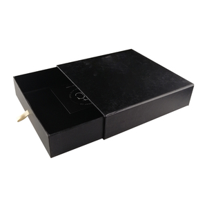 Jewelry Drawer Box, Small Jewelry Storage Box Custom High-grade Black Paperboard Recyclable Rectangle Packing Items Jielong CMYK