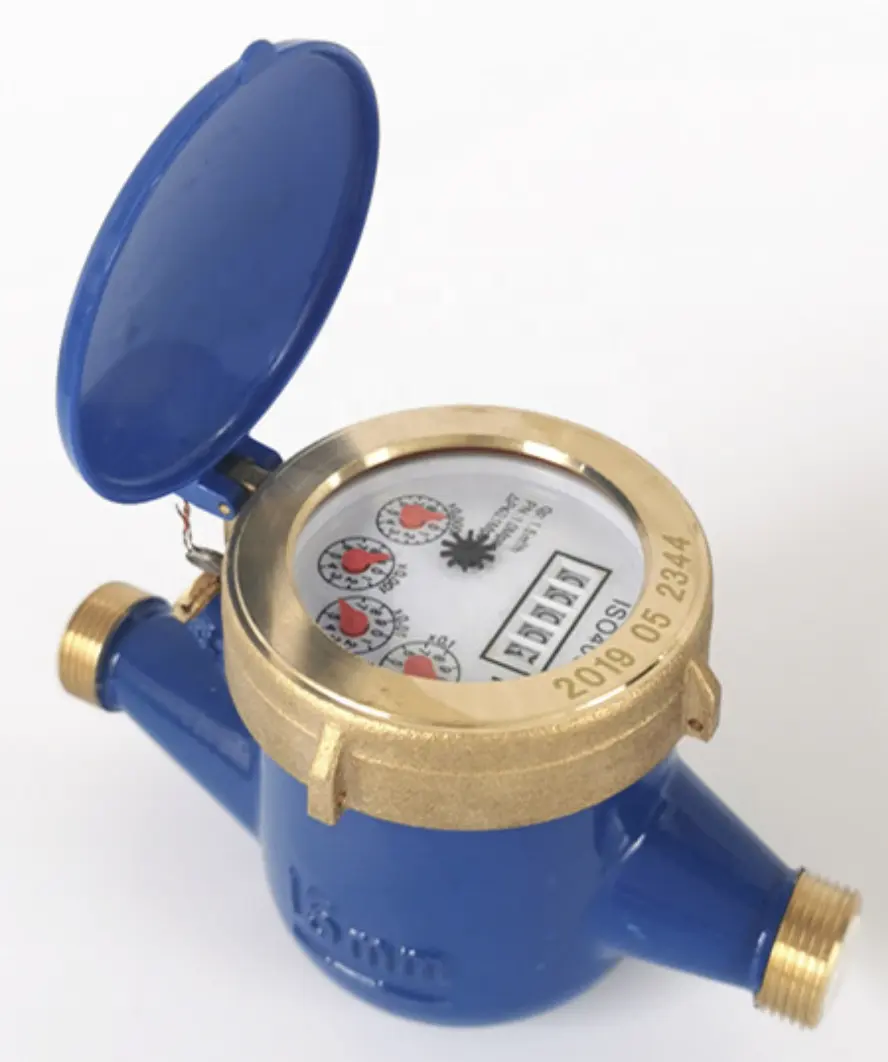 جهاز قياس تدفق المياه الذكي DN15/20/25/32/40/50, مصنوع من مادة نحاس متعدد النفاث ، سرعة نفاثة ، مقياس تدفق المياه الذكي بميناء جاف ، مع اتصال بمحطات/Mbus/Rs485