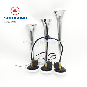 Bocina de aire Shengbao de 3 tubos, 12V, de aluminio, de tono alto, para camiones y coches, para actualización y reequipamiento. - Product Image 4
