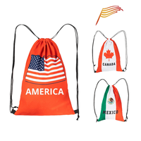 Sac à dos de rangement à cordon pour chaussures d'entraînement de football, idéal pour les fans et les promotions d'équipes sportives aux États-Unis, au Canada et au Mexique