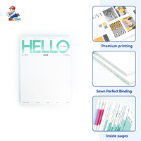 Cahier d'exercices brodé sur mesure (auto-relié) – Impression de livres brochés sur papier couché – Logo et taille personnalisés imprimés