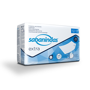 SABANINDAS UNDERPAD EXTRA 60X40cm B25 Incontinence Urine Protection Adult UnderPad <b>Disposable</b> Extra Absorbent <b>Bed</b> <b>Pads</b> - Product Image 3