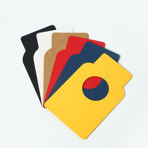 Etichette per Bottiglie di Vino in Carta Kraft Rossa, Blu e Marrone, Marcatori per Cantinette, Etichette per Note di <span class=keywords><strong>Degustazione</strong></span>, Etichette Pendenti per Bottiglie di Vino Rosso - Product Image 1