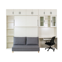 Lit escamotable moderne multifonctionnel de taille personnalisée Installation facile Canapé mural pliant vertical Nouveau design Queen Size