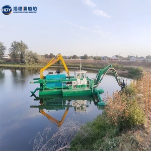 Bateau de nettoyage de rivières multifonctionnel pour l'élimination des jacinthes d'eau, navire de dragage amphibie pour projet en Afrique, ISO CE - Product Image 2