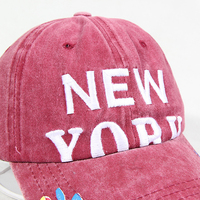 Topi Bisbol Bordir Topi Kota Penutup Gesper Strapback Dapat Disesuaikan Vintage Topi Ayah Katun Dicuci Uniseks