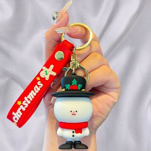 Cartoon 3D Anime Style Christmas Keychain Cute Kawaii Santa Snowman <b>Tree</b> Deer Pendant Charm Crystal Material for Girls Bag Gift - Product Image 4