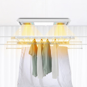 Smart Electric Ceiling-Mounted Clothes Dryer Wall-Mounted Aluminum Laundry Rack UV LED Lighting Max 38kg Capacity <b>for</b> Household - Product Image 2