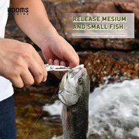 Booms Fishing 6,5 Zoll Edelstahl Grüne Angelzange mit Hakenlöser, Splitring-Öffner und Geflechtschnur-Schneider
