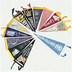 Класс школьной спортивной команды колледжа сублимации красочный Индивидуальный размер логотипа войлочный треугольный флаг и Баннер Вымпел - Product Image 1